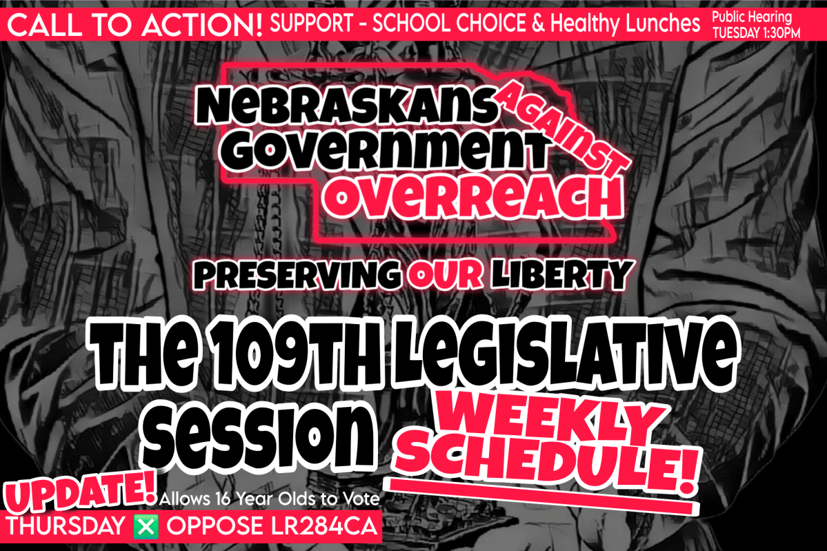 NAGO Weekly Schedule / Property Rights / School Choice / Tax&nbsp;Implications